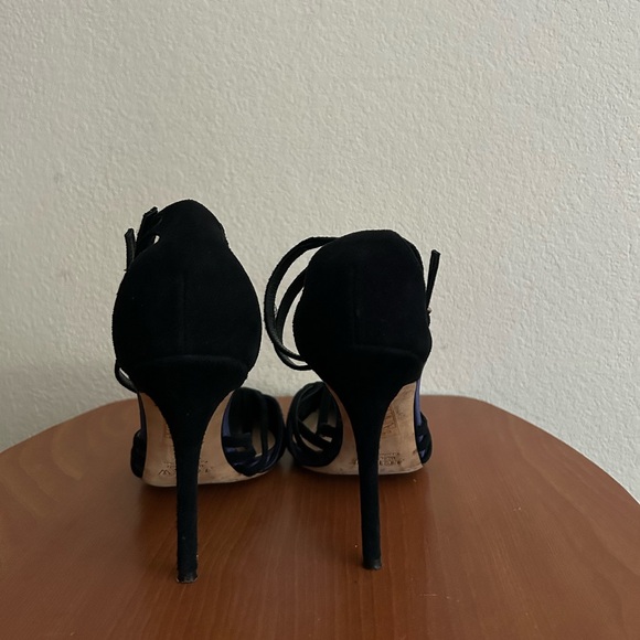 J.CREW Collection Roxie Suede Satin Ankle Strap Pumps Womens Size 8 Made in Itay - Picture 5 of 13